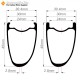 Aro de Carbono Ultraligero 700C / 650B 45x30mm Asimétrico Tubeless Hookless para Rueda de Gravel Aro de Carbono Ultraligero 700C / 650B 45x30mm Asimétrico Tubeless Hookless para Rueda de Gravel